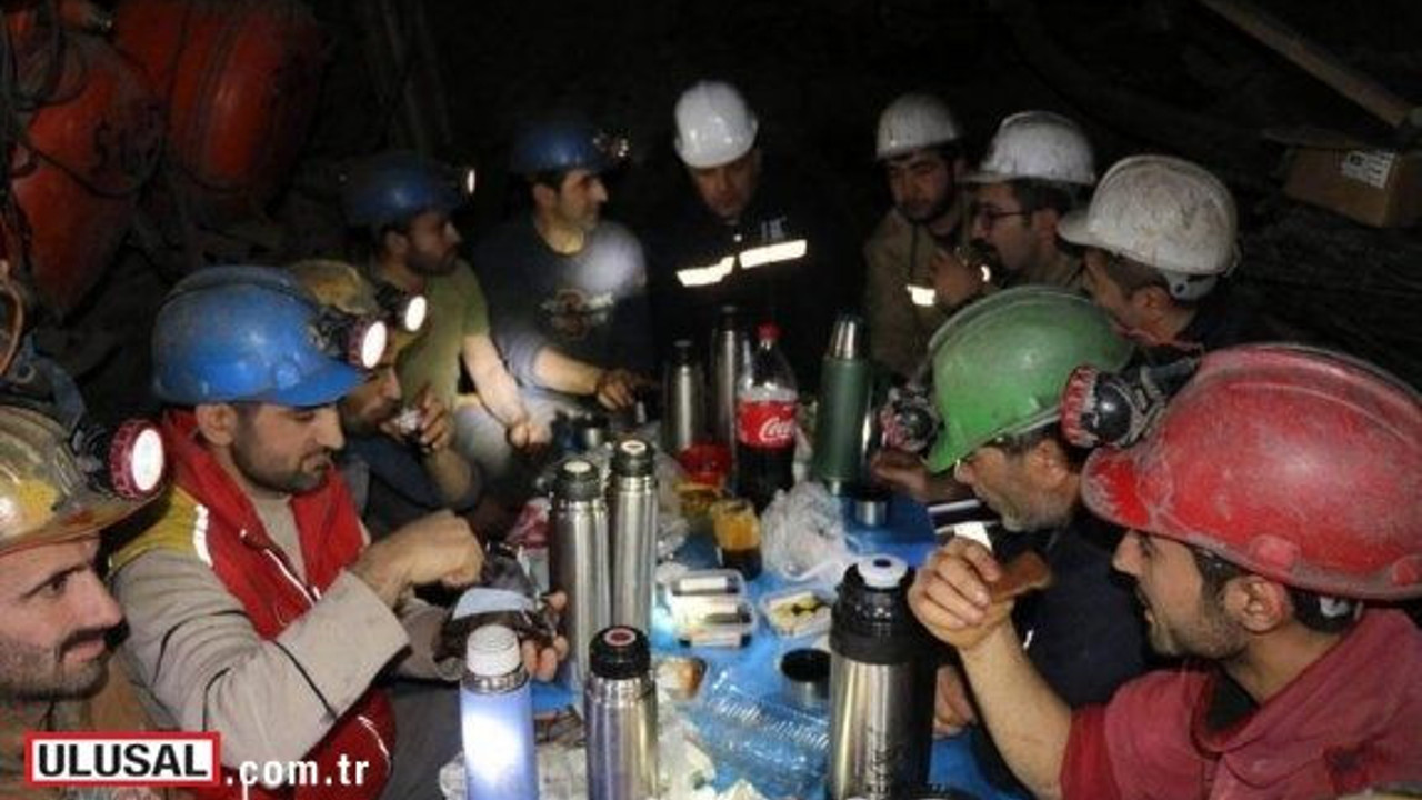 Yeni yıla maden ocağında çalışarak girdiler