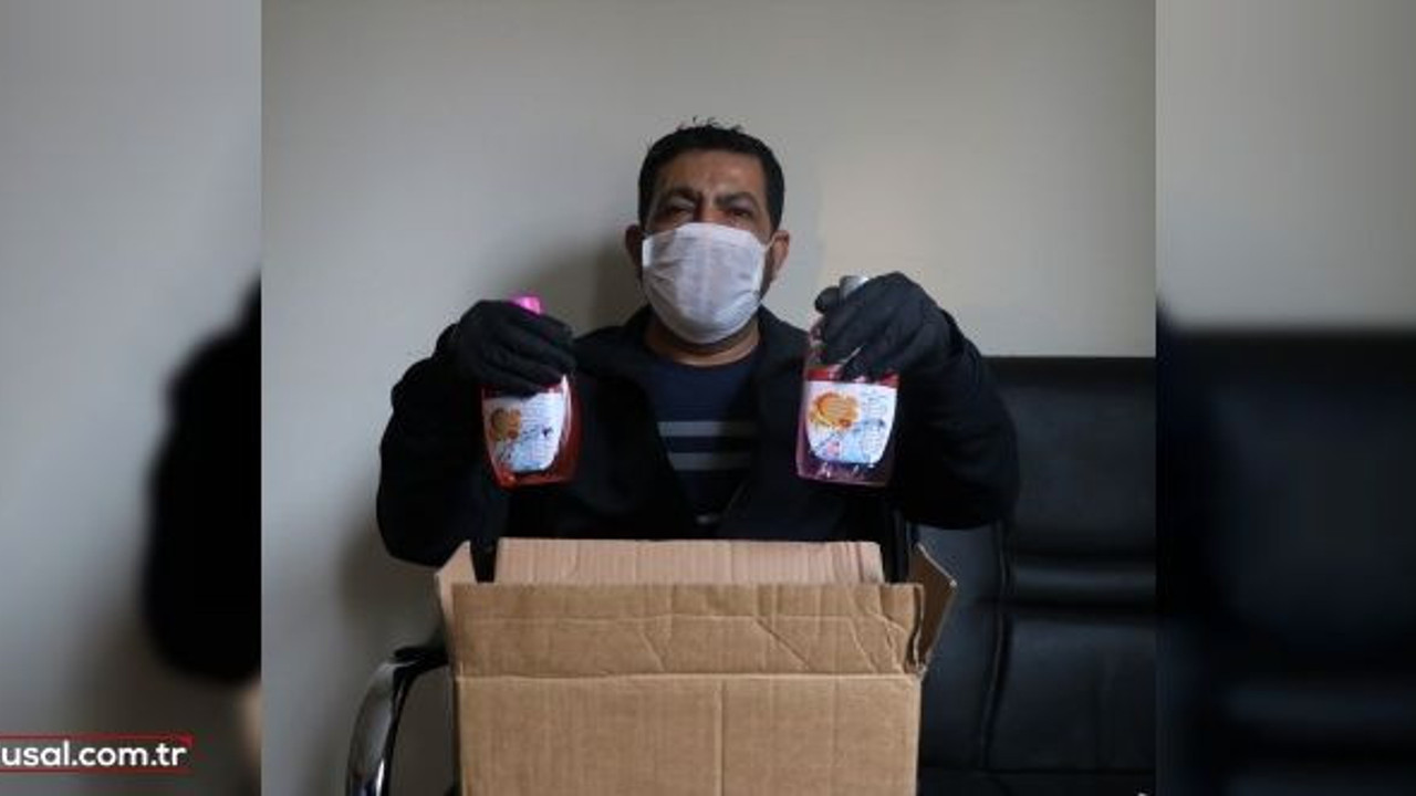 İnternetten sipariş ettiği maske ve dezenfektan yerine sabun ve bitki çayı geldiğini ileri sürdü