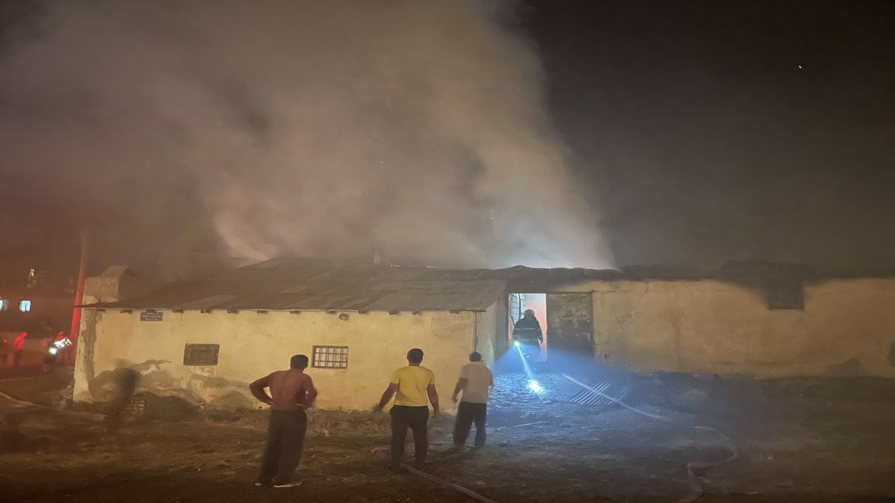 Bingöl'de yangın! Ahır kül oldu