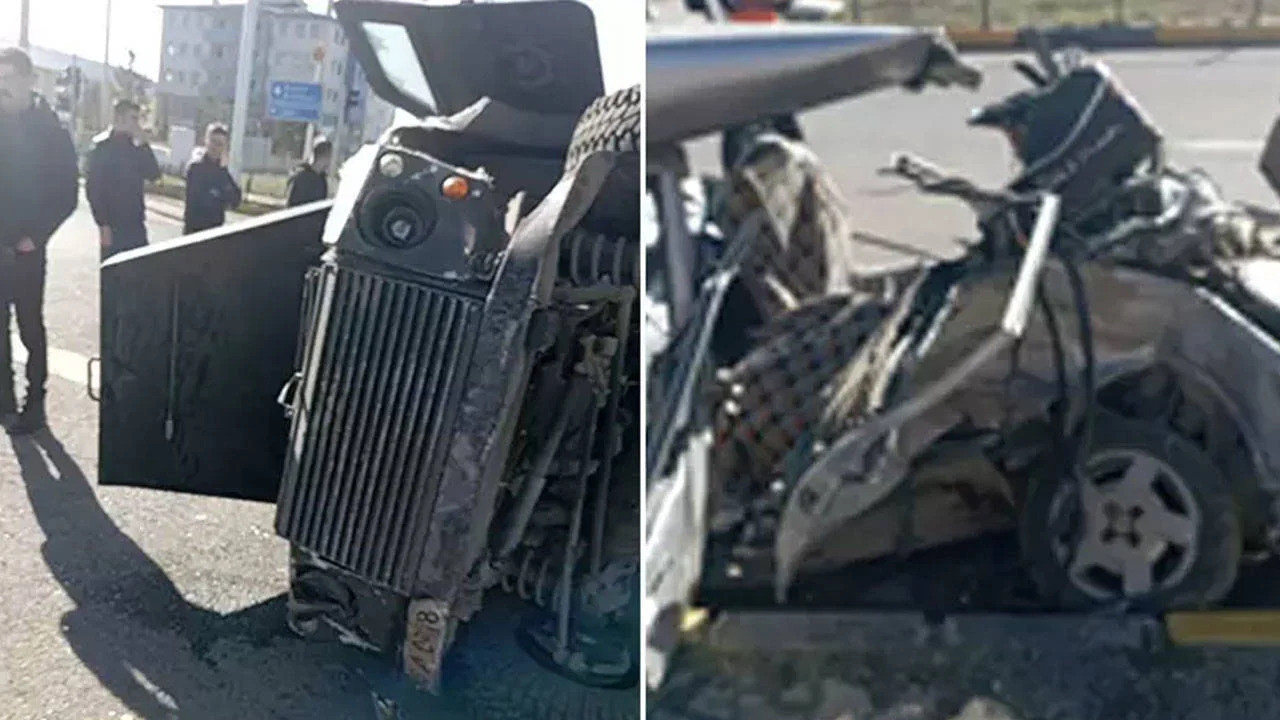 Zırhlı polis aracı ile otomobil çarpıştı: 1 ölü, 5 yaralı