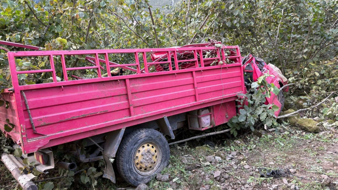 Fındık bahçesine yuvarlanan kamyonet can aldı! 4 kişi hayatını kaybetti