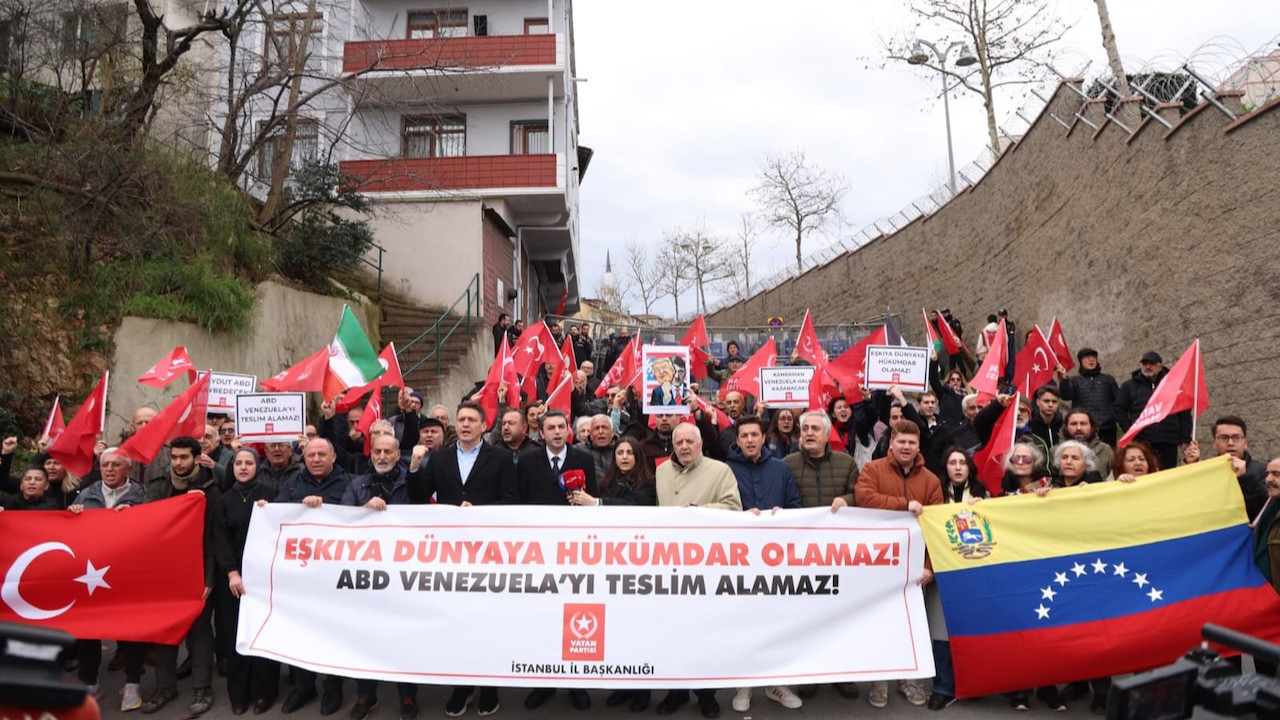 Vatan Partisi’nden ABD Başkonsolosluğu önünde eylem: Bugün Venezuela yarın Doğu Akdeniz