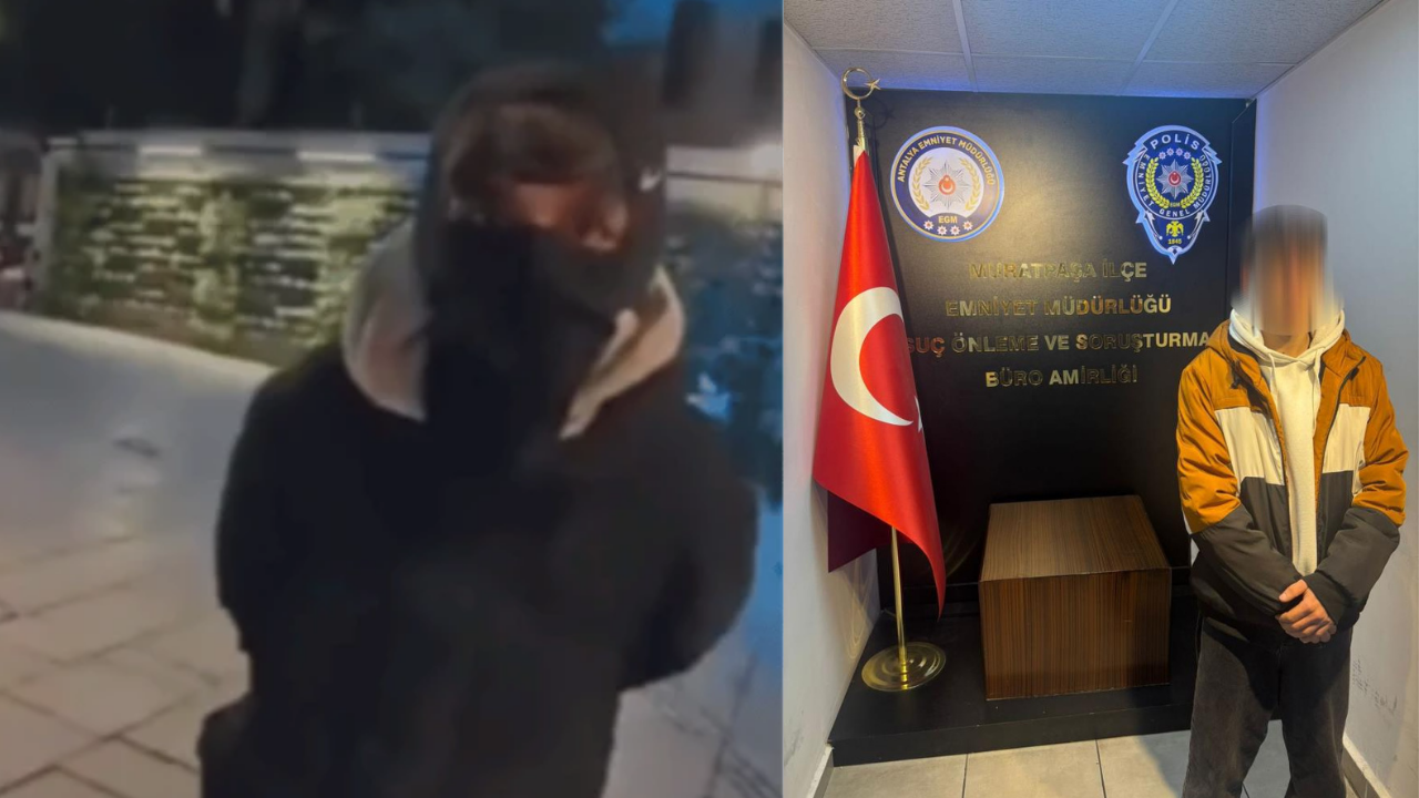 Antalya’da bisikletli gencin yolunu kesen maskeli şahıs gözaltına alındı