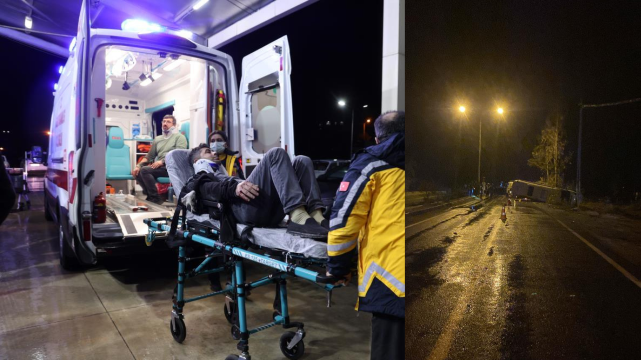 Adana'da fabrika servisi devrildi: 13 işçi yaralı