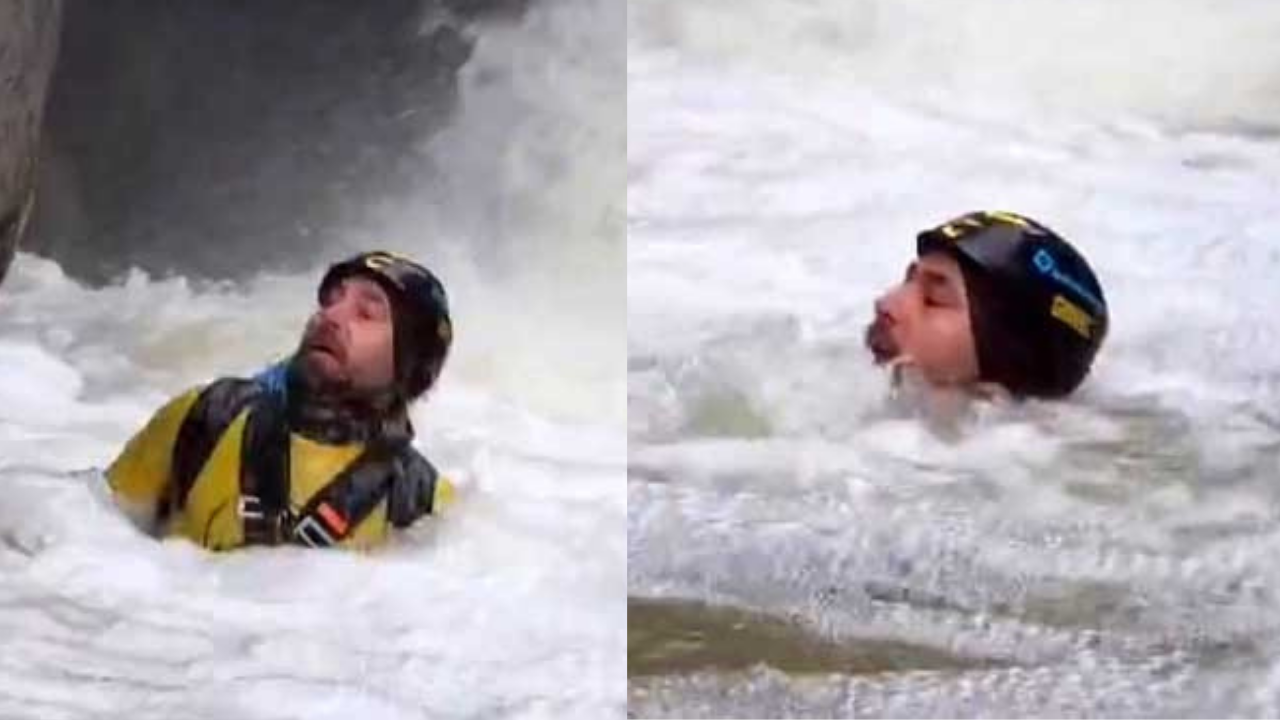Kanyonda nefes kesen anlar: Akıntıya kapılan dağcıyı arkadaşları böyle kurtardı