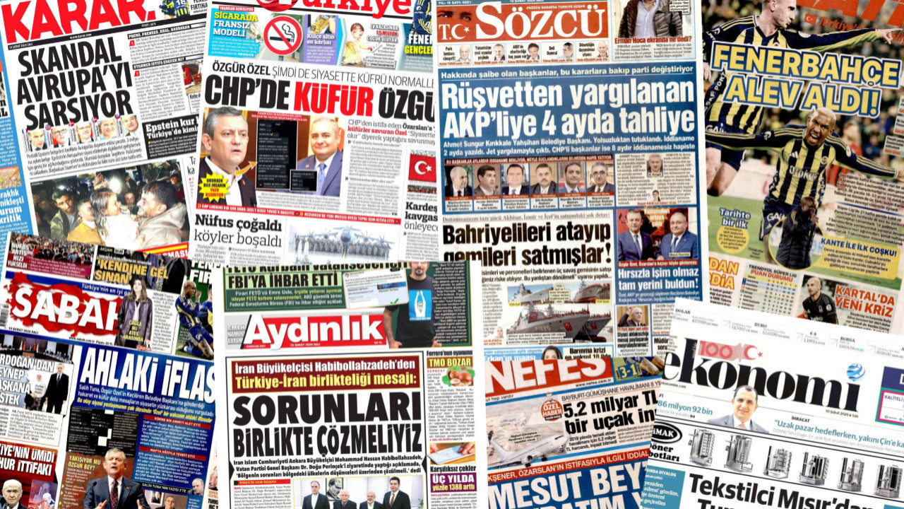 Gazete manşetleri 10 Şubat Salı