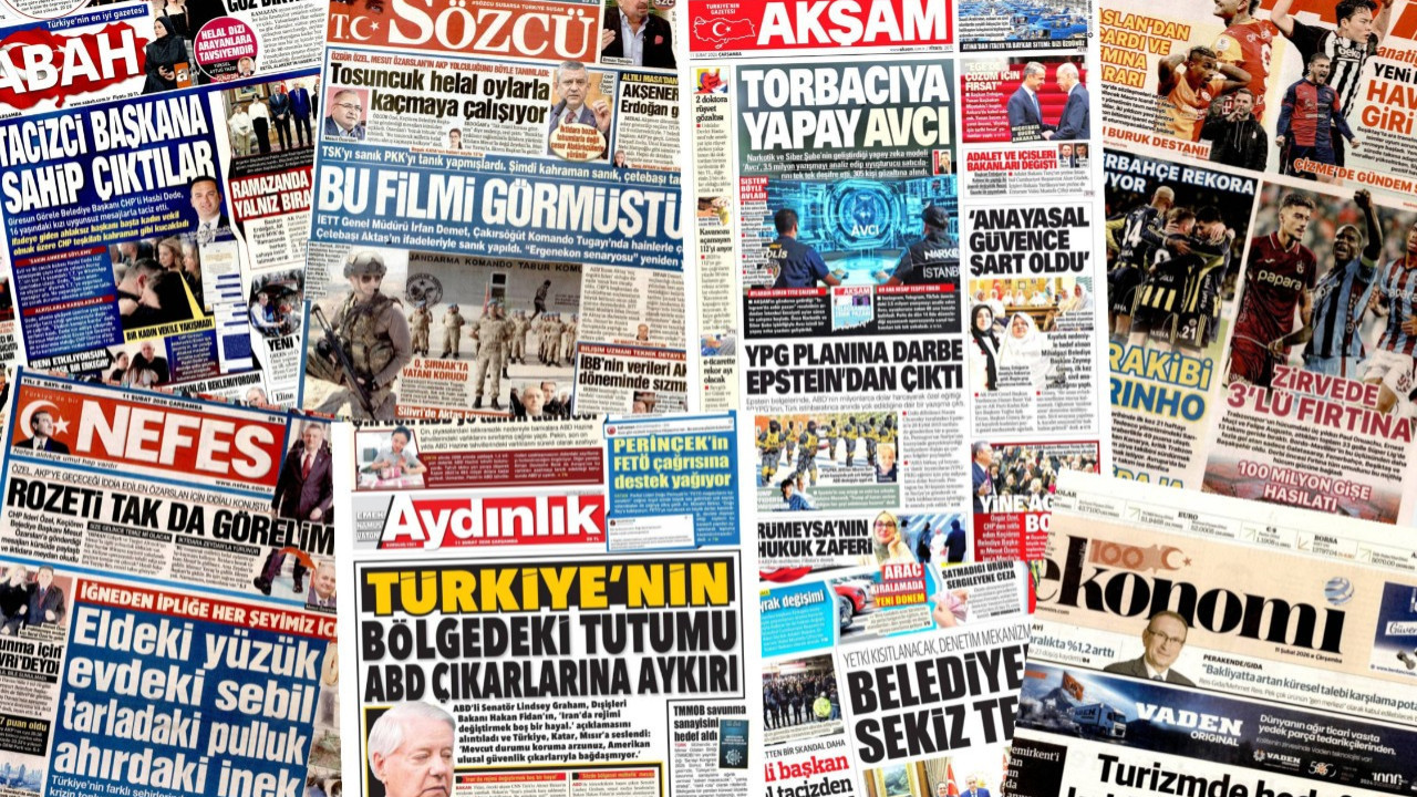 Gazete manşetleri 11 Şubat Çarşamba