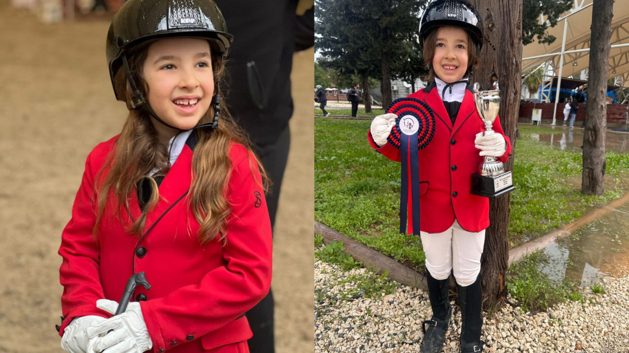 Boyundan büyük engelleri aştı: 7 yaşındaki Yasmin Adana'da düzenlenen binicilik yarışlarında şampiyon oldu