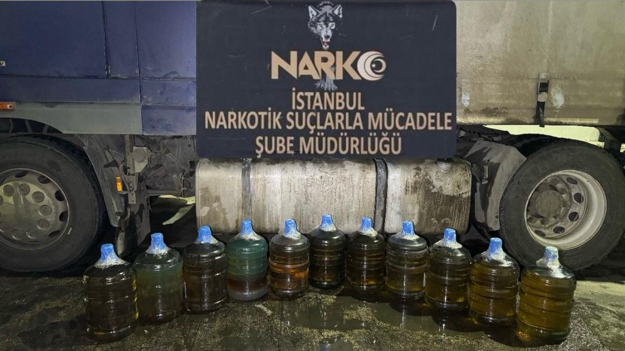 istanbul Sarıyer'de operasyon: Damacanalar dolusu uyuşturucu yakalandı