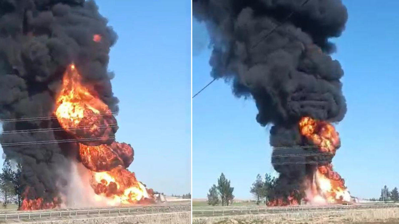 Şanlıurfa'da yakıt yüklü tır alev topuna döndü
