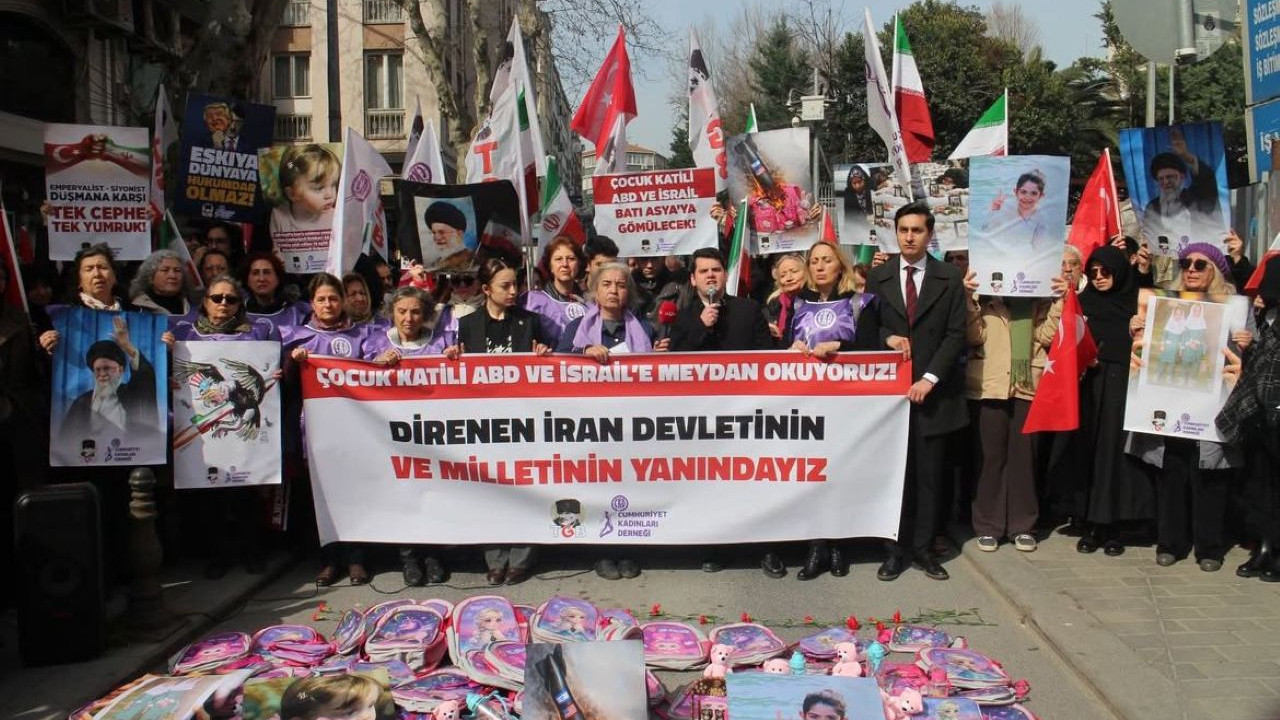 TGB ve CKD, İran başkonsolosluğu önünden ABD-İsrail'e meydan okudu