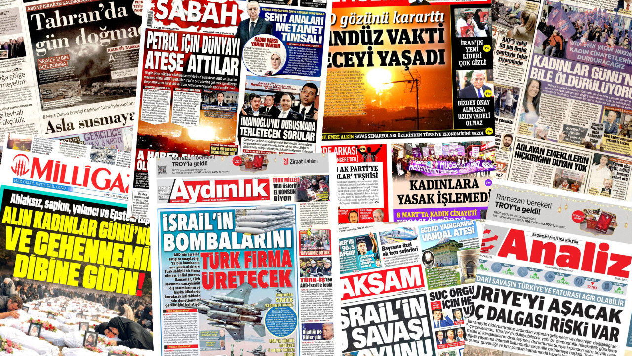 Gazete manşetleri 9 Mart Pazartesi
