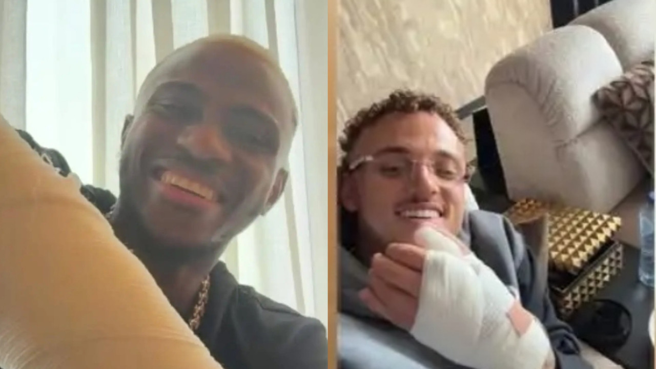 Biri kolu kırdı, biri parmağı kopardı: Galatasaray'ın 'Yaralı Aslanları' bandajlı görüşmeleri ile sosyal medyayı salladı!