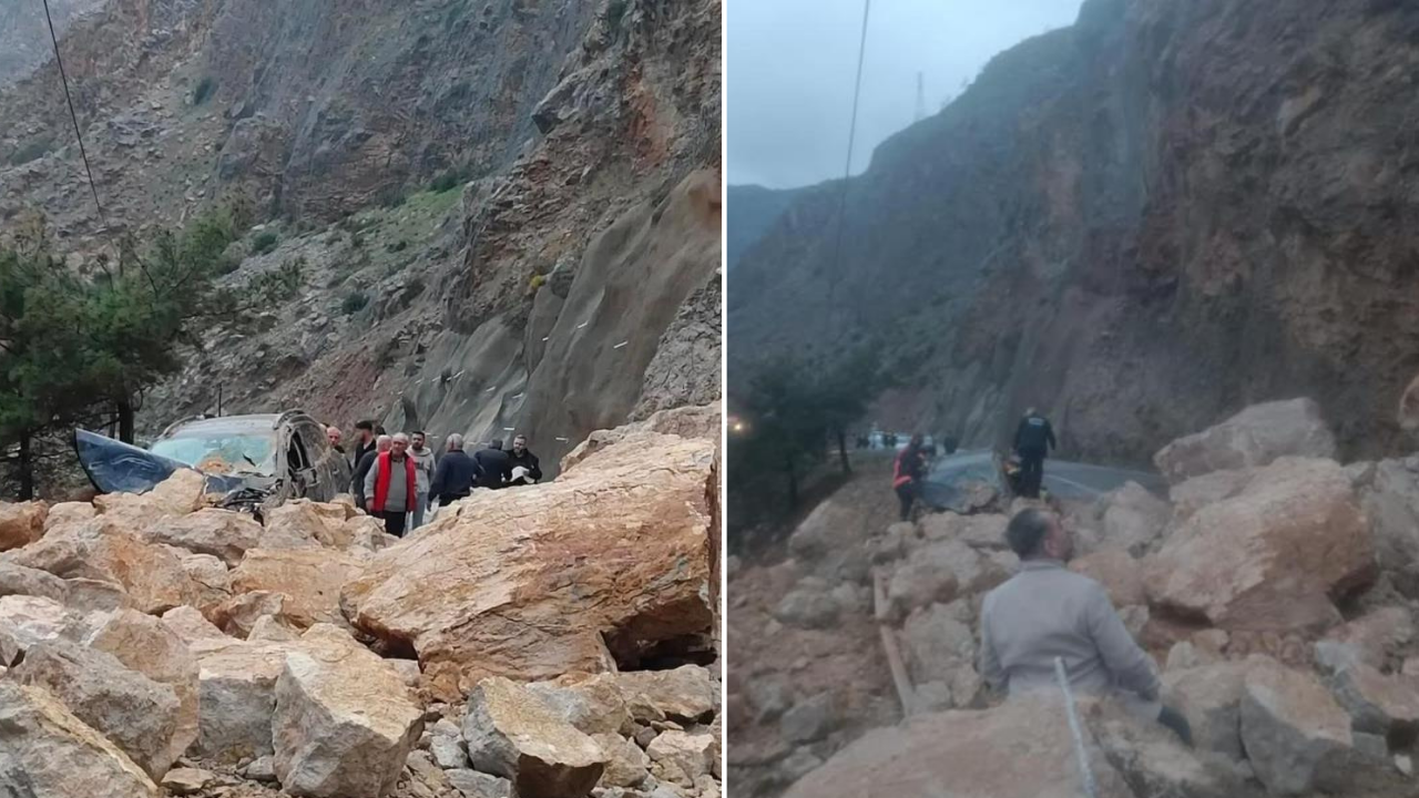 Mersin-Antalya karayolunda heyelan: 1 kişi yaralandı