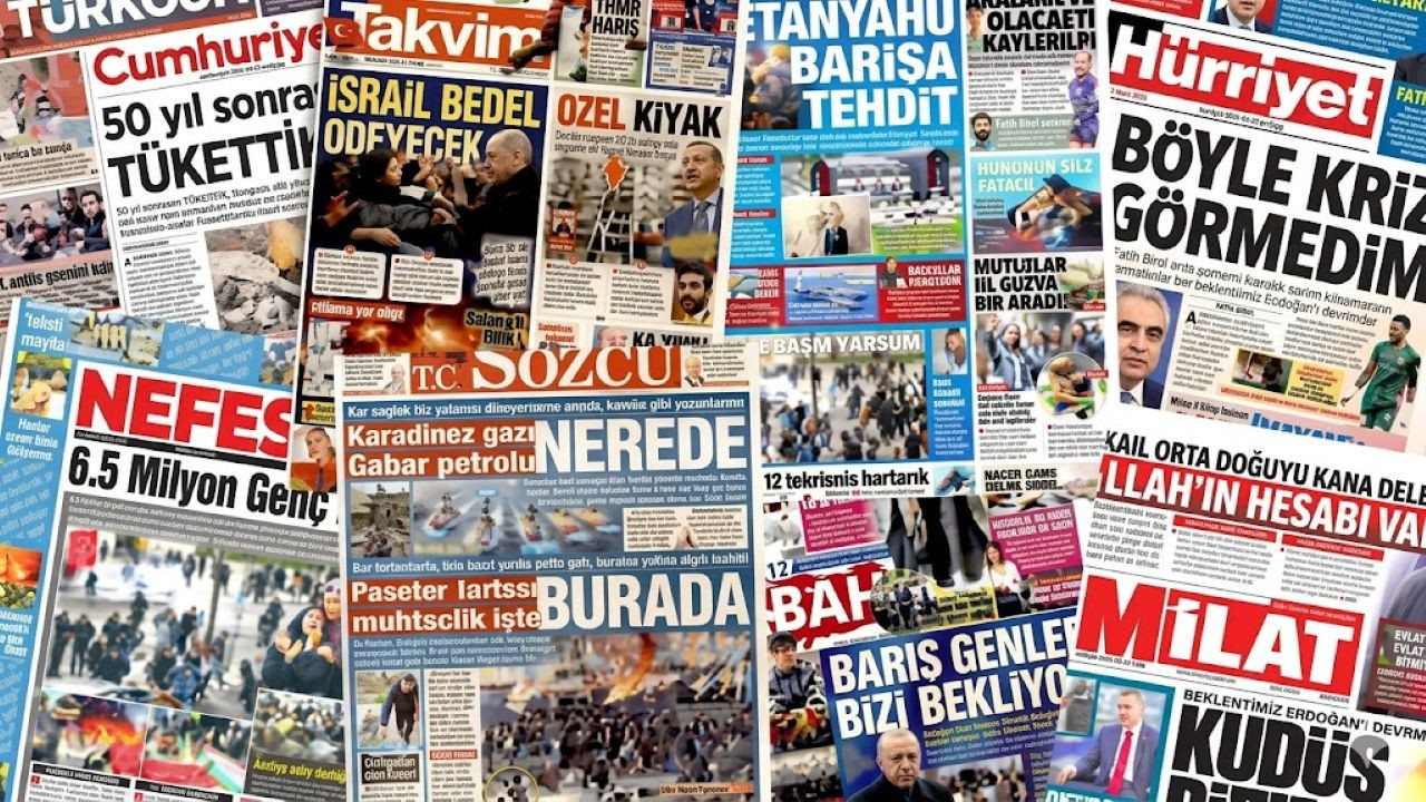 Gazete manşetleri 22 Mart Pazar