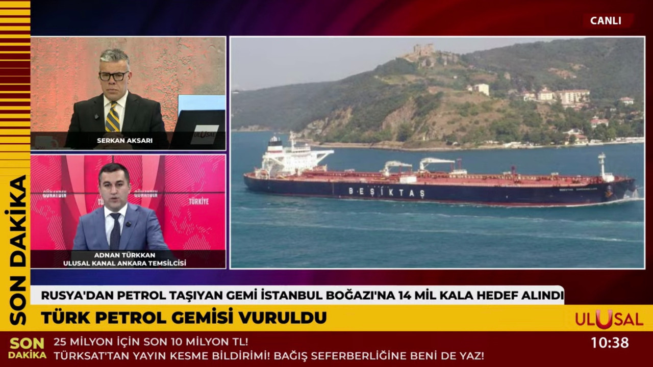 Karadeniz'de Türk tankerine İDA saldırısı! Ulusal Kanal açıkladı: Türk tankerini kim vurdu?