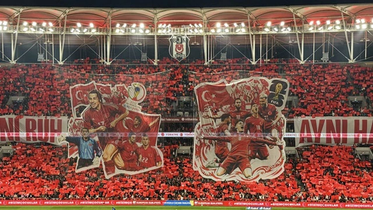 Türkiye-Romanya maçına özel koreografi