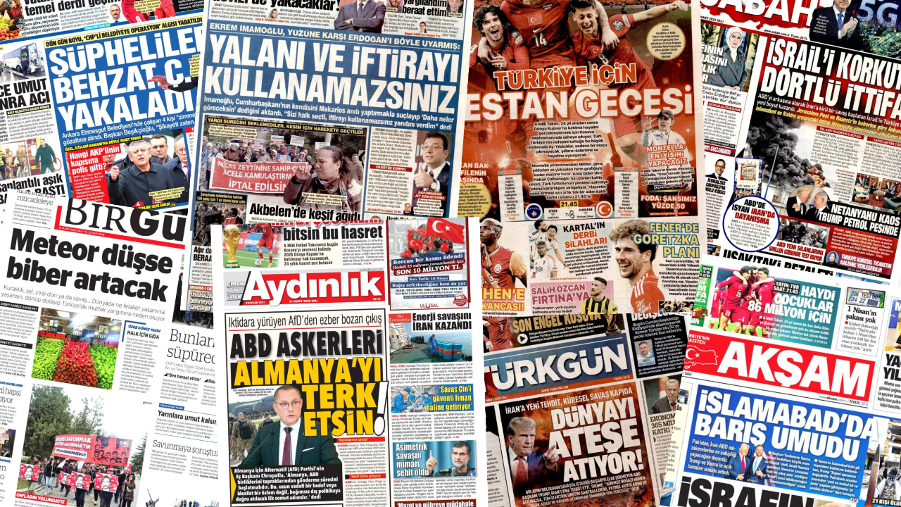 Gazete manşetleri 31 Mart Salı