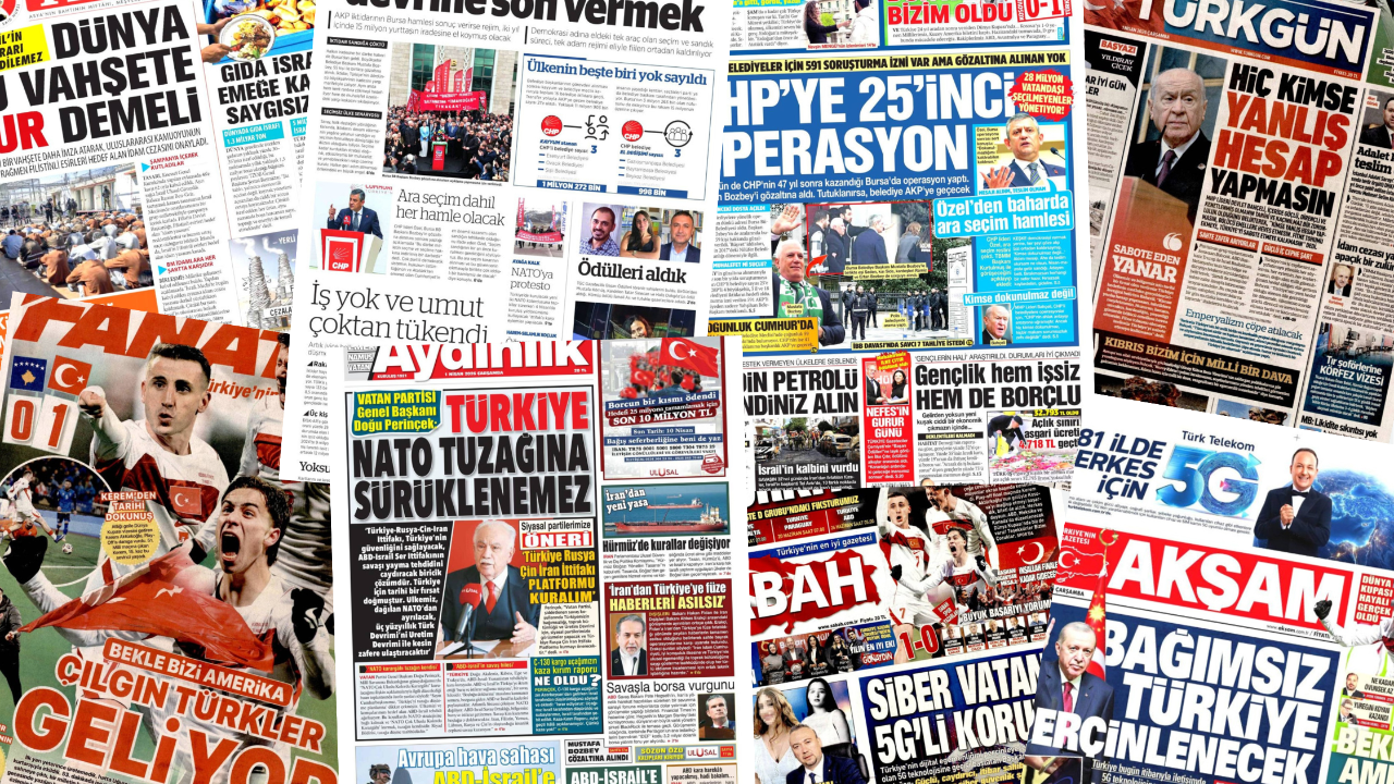 Gazete manşetleri 1 Nisan Çarşamba