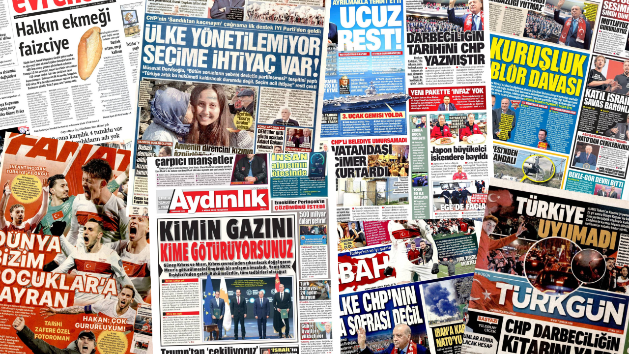 Gazete manşetleri 2 Nisan Perşembe