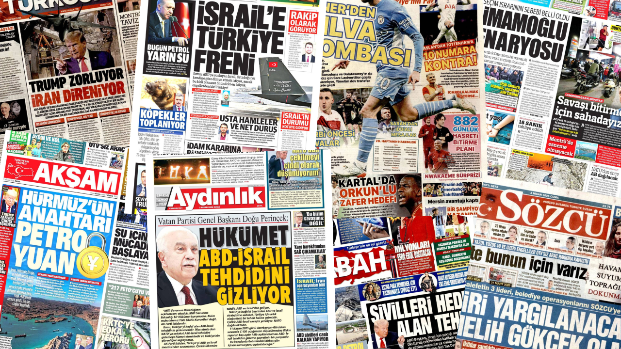 Gazete manşetleri 3 Nisan Cuma