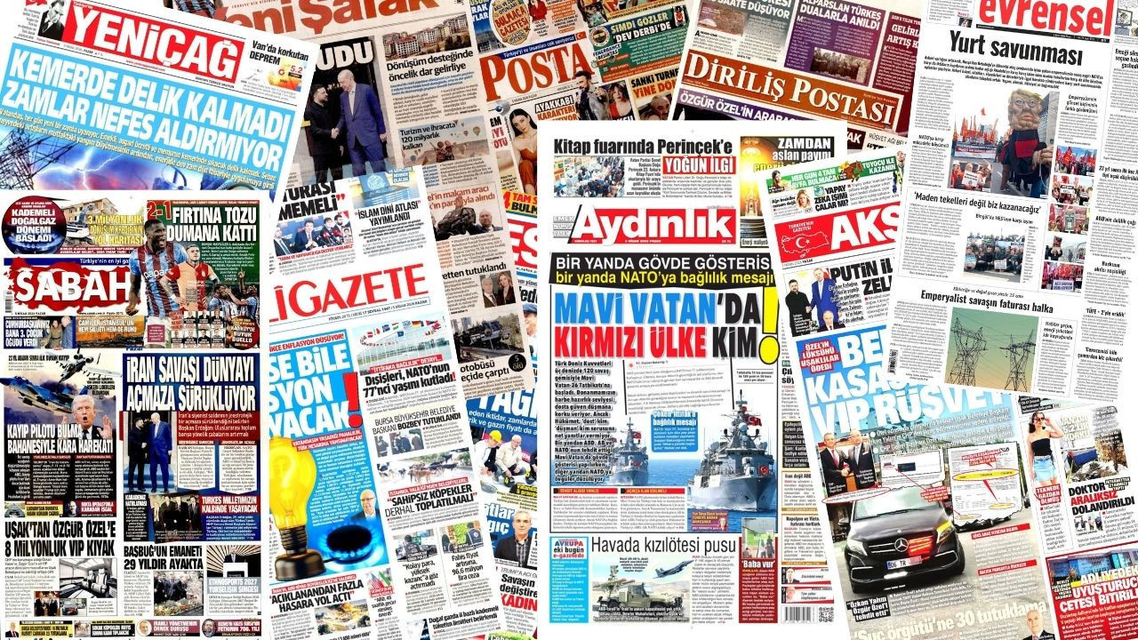 Gazete manşetleri 5 Nisan Pazar