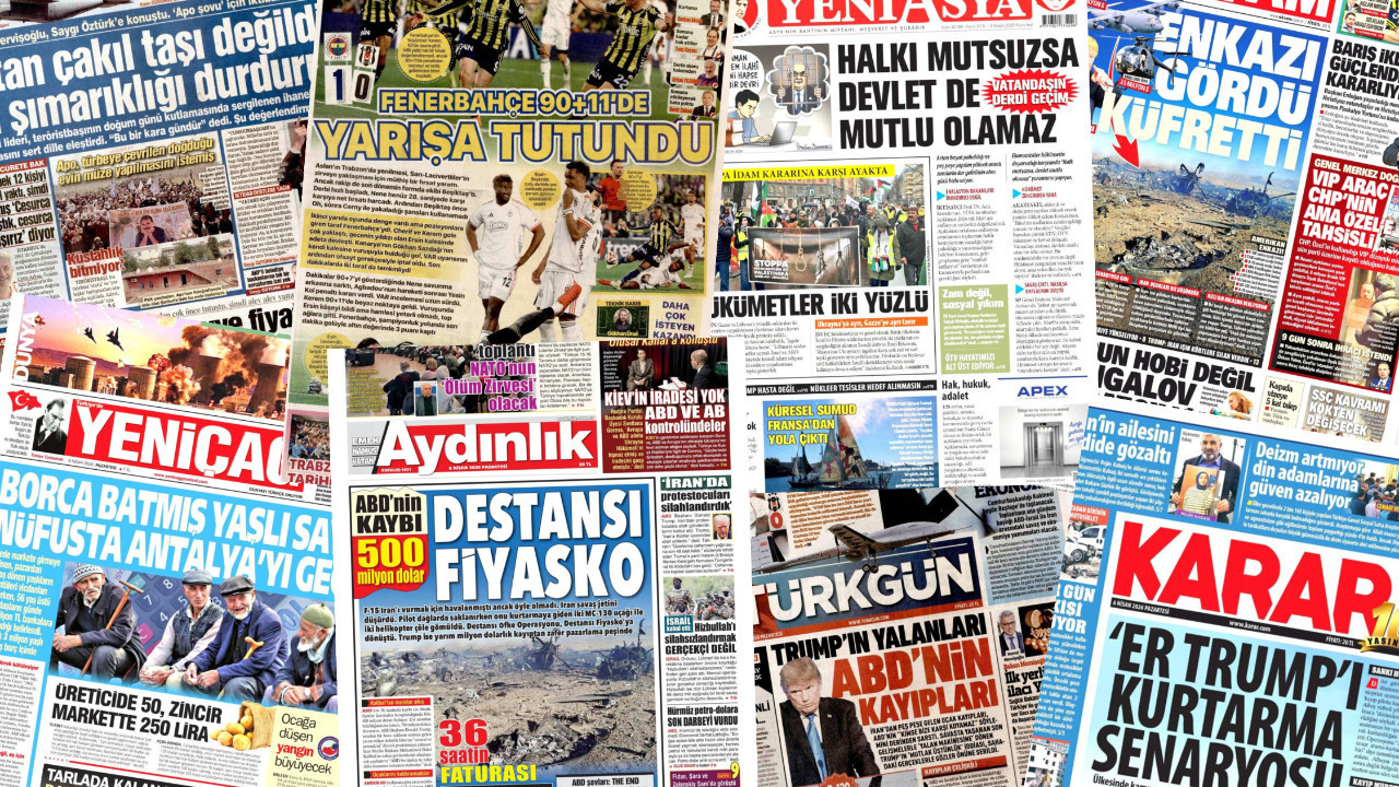 Gazete manşetleri 6 Nisan Pazartesi