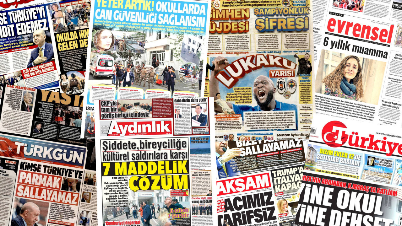Gazete manşetleri 16 Nisan Perşembe