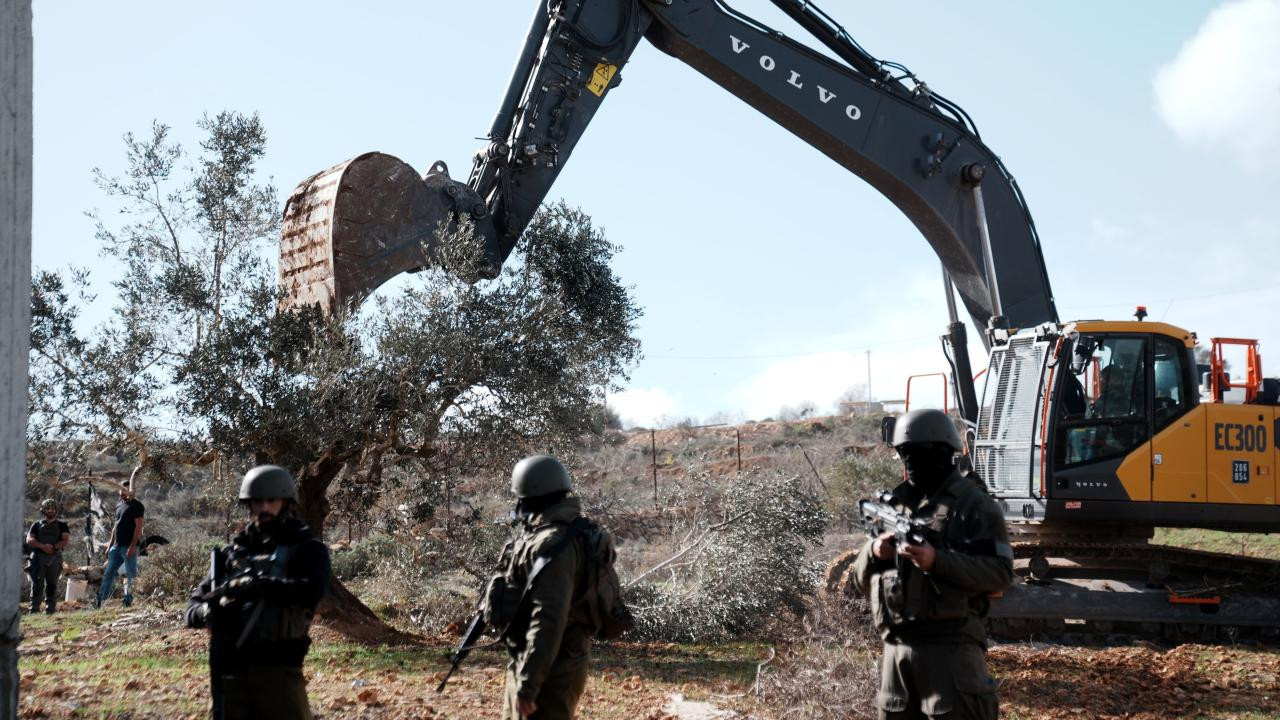 İşgalci İsrailliler Nablus’ta Filistinlilere ait 150’den fazla zeytin ağacını söktü