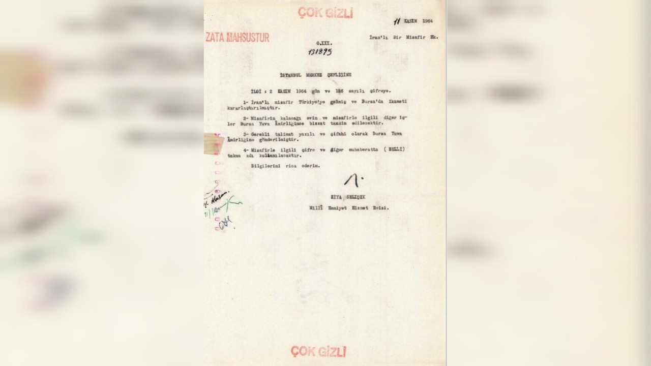 MİT'ten 1964 tarihli Humeyni belgesi: Kod adı 'Belli'
