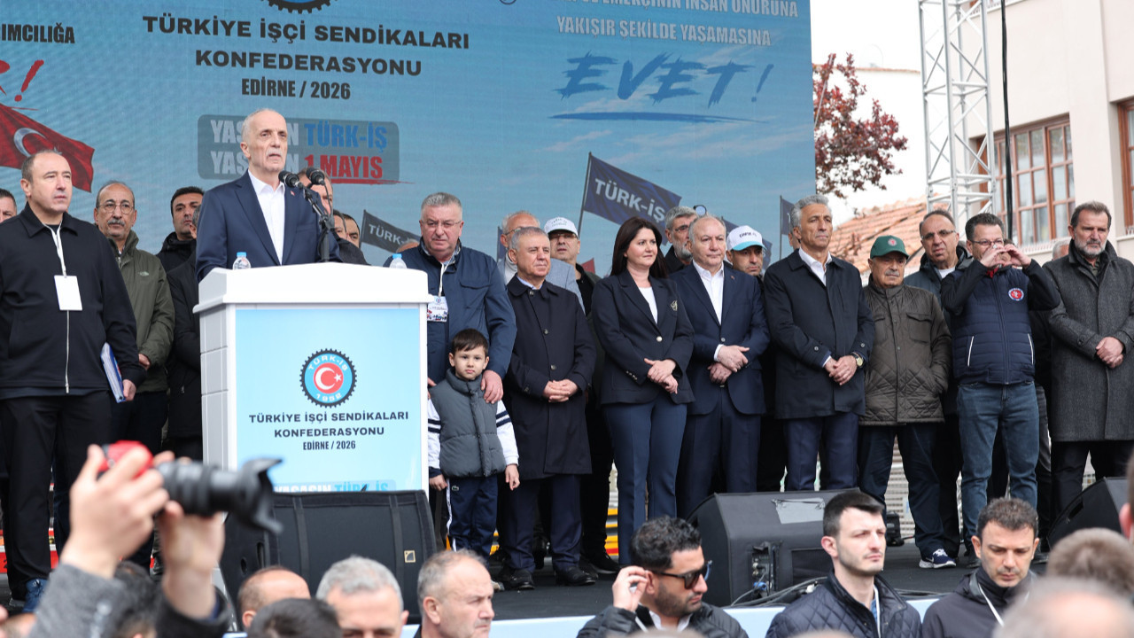 TÜRK-İŞ, Edirne'den ABD ve İsrail'e meydan okudu