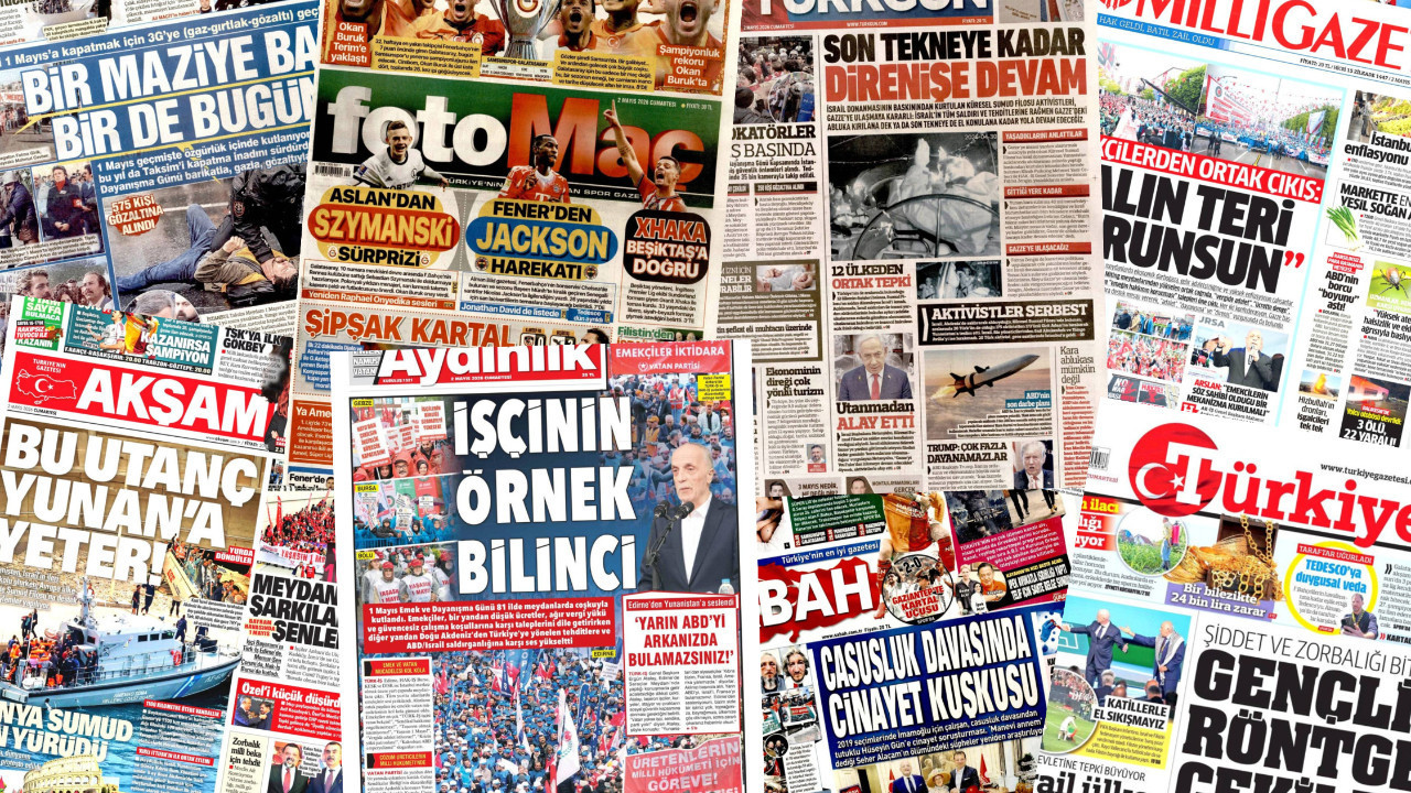 Gazete manşetleri 2 Mayıs Cumartesi