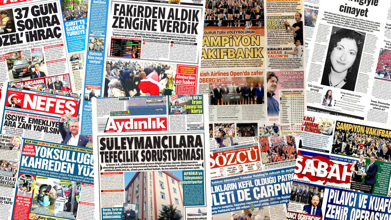 Gazete manşetleri 4 Mayıs Pazartesi