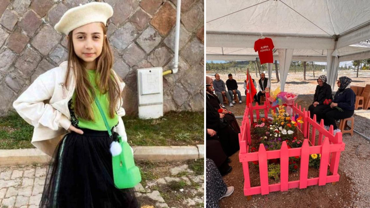 Okul saldırısında hayatını kaybetmişti: Almina Ağaoğlu’nun mezarı pembeye boyandı
