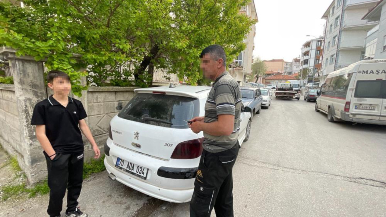 “Dur” ihtarına uymadı, evinin önünde yakalandı! 13 yaşındaki sürücünün annesine 40 bin lira ceza