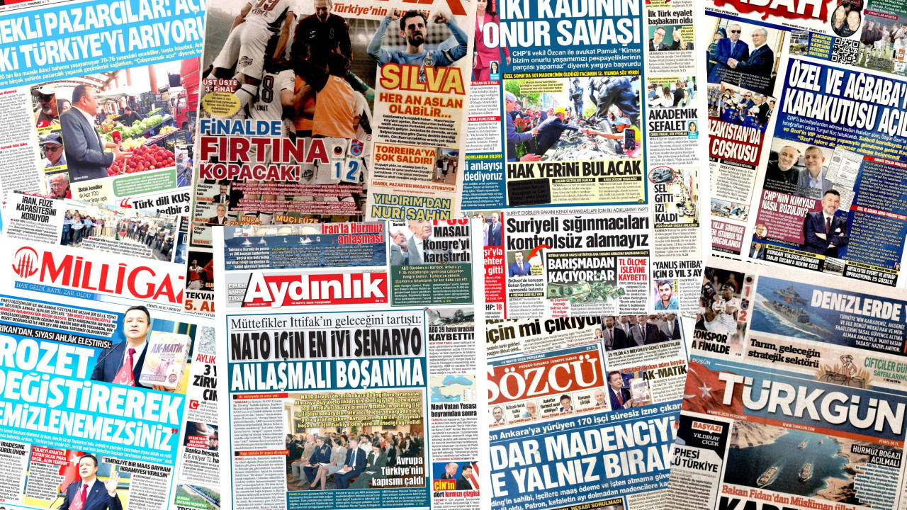 Gazete manşetleri 14 Mayıs Perşembe