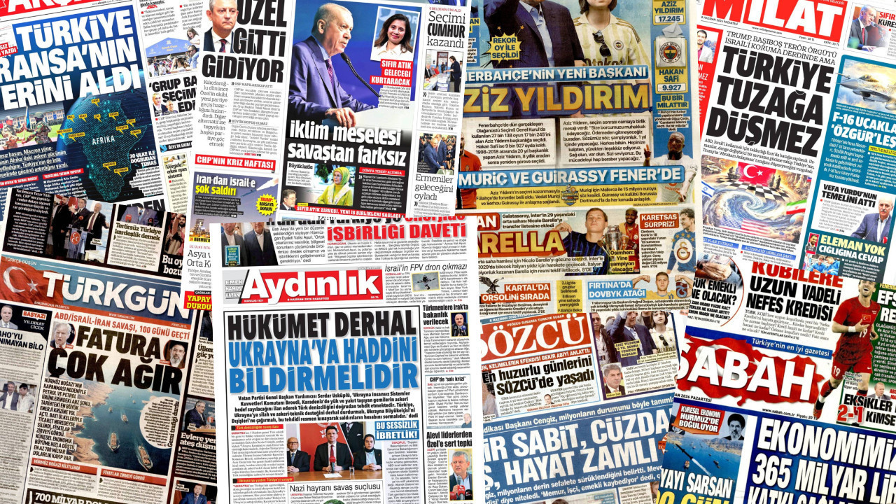 Gazete manşetleri 8 Haziran Pazartesi