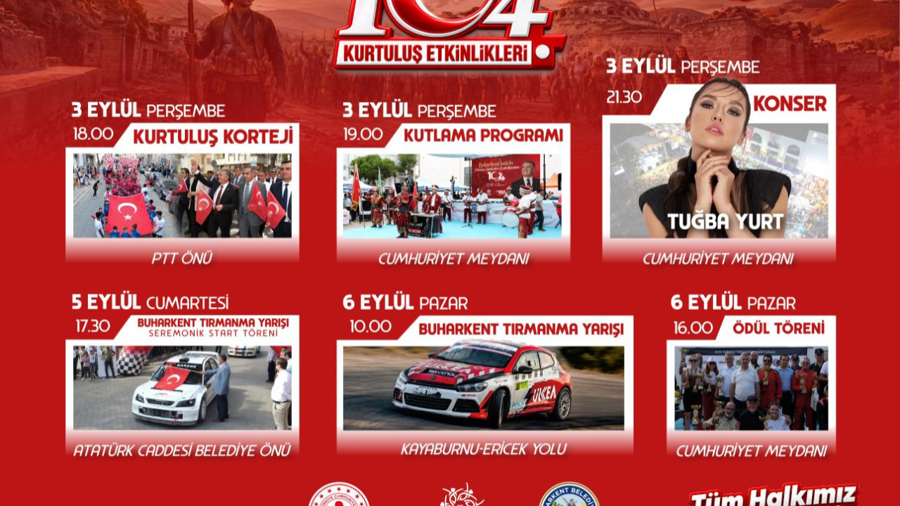 Buharkent’te 104. kurtuluş etkinlikleri başlıyor