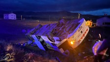 Sivas'ta yolcu otobüsü devrildi! Ölü ve yaralılar var