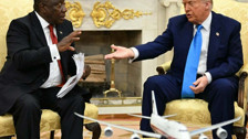 Donald Trump,  Cyril Ramaphosa ile bir araya geldi