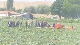 Ankara Temelli'de eğitim helikopteri düştü!