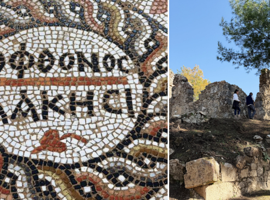 "Kıskanan çatlasın” yazılı mozaik bulundu