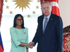Cumhurbaşkanı Erdoğan, Venezuela Cumhurbaşkanı Vekili Rodriguez ile görüştü