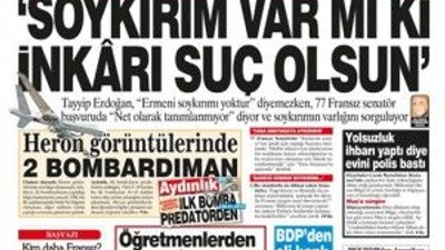 2 Şubat 2012 Perşembe gazete manşetleri