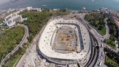 Havadan görüntülerle Vodafone Arena'da son durum