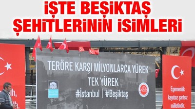 İstanbul Beşiktaş'taki terör saldırısında şehit olanların isimleri