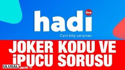 Hadi 3 Mart 2019 Pazar bugün joker kodu ve ipucu sorusu paylaşıldı. Joker kodu 'büyüködül50bin' (1821 Körler alfabesi)