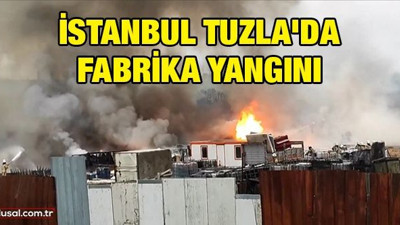 İstanbul Tuzla'da fabrika yangını