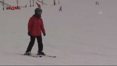 Nisan'da Palandöken'de kar keyfi