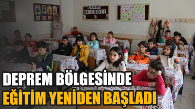 Kilis'te depremin ardından öğrenciler dersbaşı yaptı